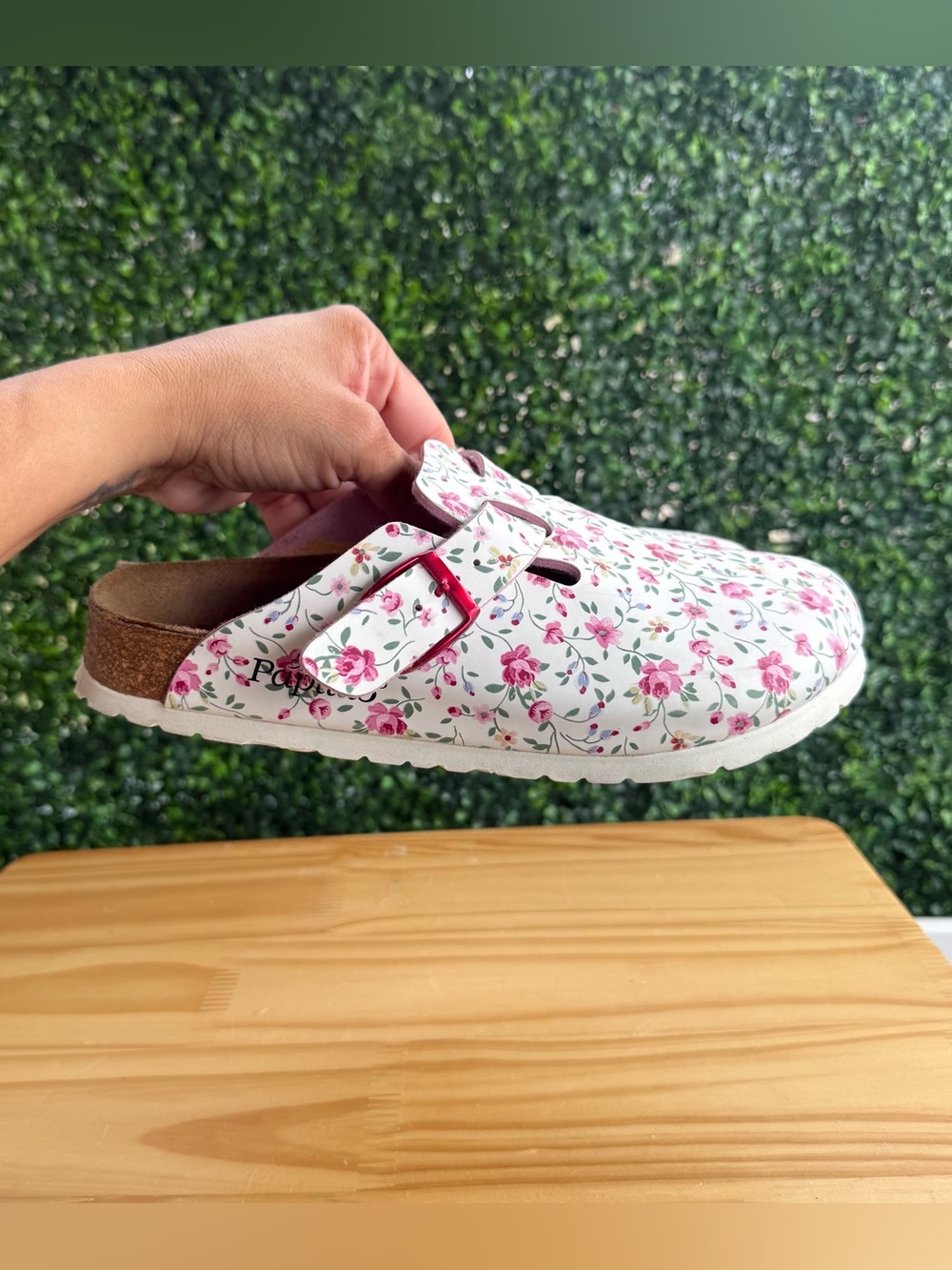 Birkenstock Papillio Floral Clogs Women’s 8 EU 39 Pink Buckle Slip On - Picture 9 of 9